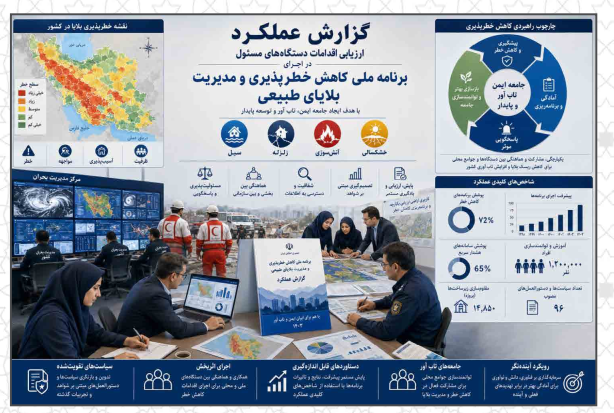 ارزیابی عملکرد نهادهای مدیریت بحران در اجرای برنامه ملی کاهش خطر حوادث و سوانح 